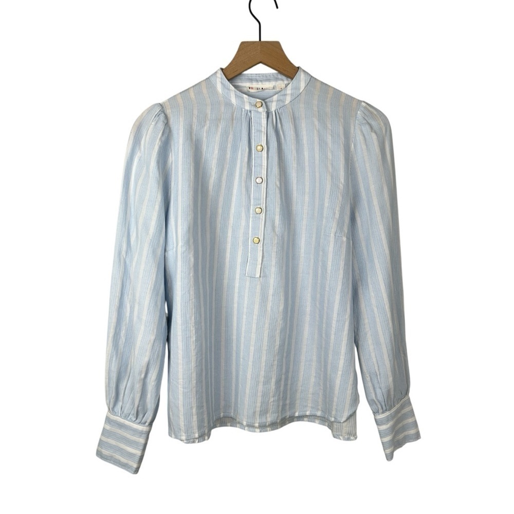 Roberta Roller Rabbit Marseille Stripe Glenda Top Blue Coastal Cottage
